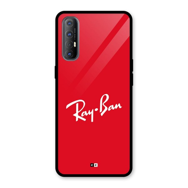 Luxury Red Glass Back Case for Oppo Reno3 Pro