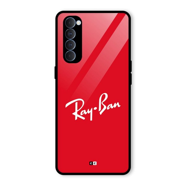 Luxury Red Glass Back Case for Oppo Reno4 Pro