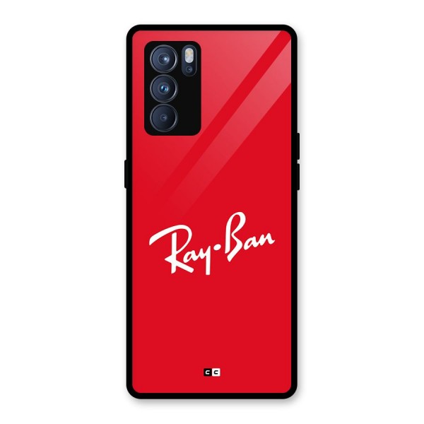 Luxury Red Glass Back Case for Oppo Reno6 Pro 5G