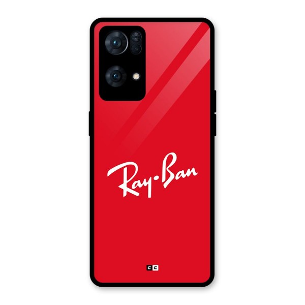 Luxury Red Glass Back Case for Oppo Reno7 Pro 5G