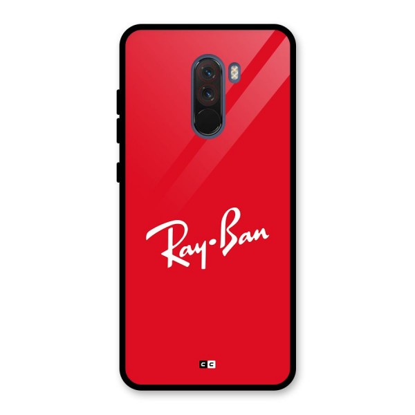 Luxury Red Glass Back Case for Poco F1