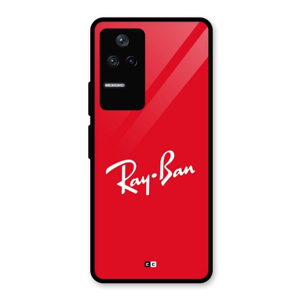 Luxury Red Glass Back Case for Poco F4 5G