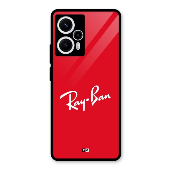 Luxury Red Glass Back Case for Poco F5