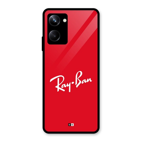 Luxury Red Glass Back Case for Realme 10 Pro