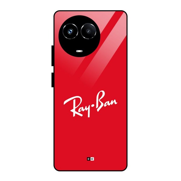 Luxury Red Glass Back Case for Realme 11X