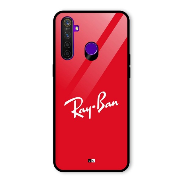 Luxury Red Glass Back Case for Realme 5 Pro