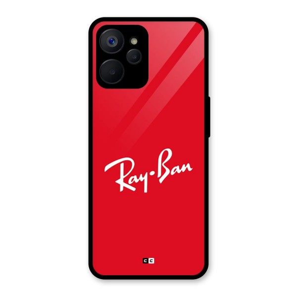 Luxury Red Glass Back Case for Realme 9i 5G