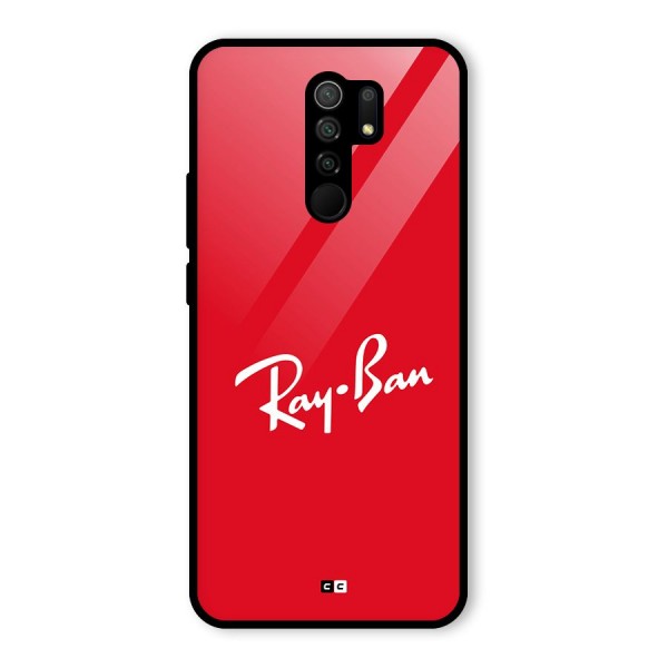 Luxury Red Glass Back Case for Redmi 9 Prime