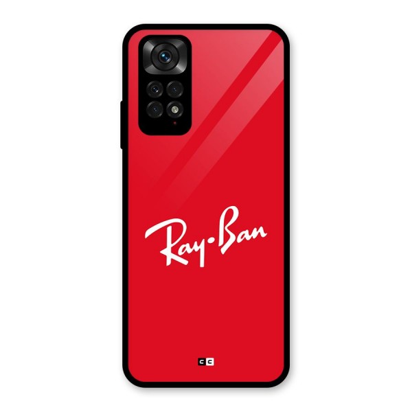 Luxury Red Glass Back Case for Redmi Note 11