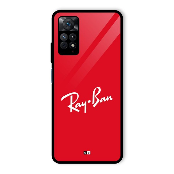 Luxury Red Glass Back Case for Redmi Note 11 Pro