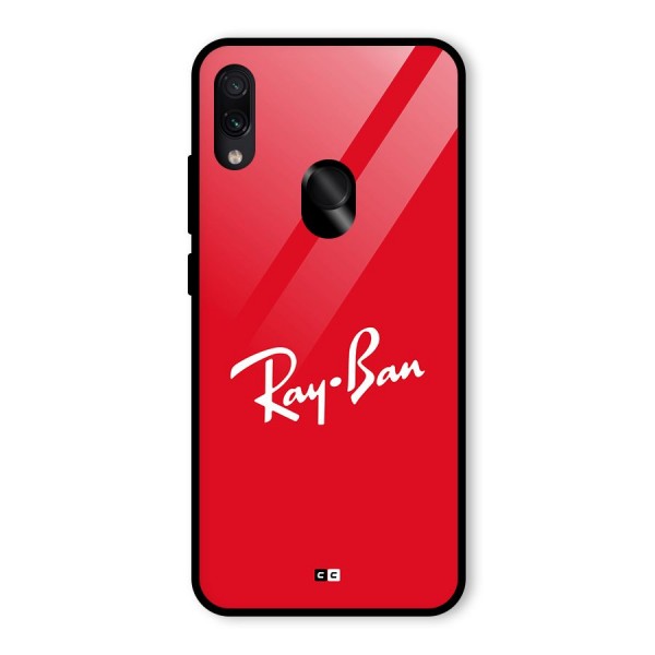 Luxury Red Glass Back Case for Redmi Note 7