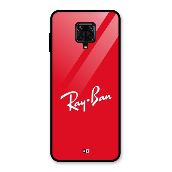 Luxury Red Glass Back Case for Redmi Note 9 Pro