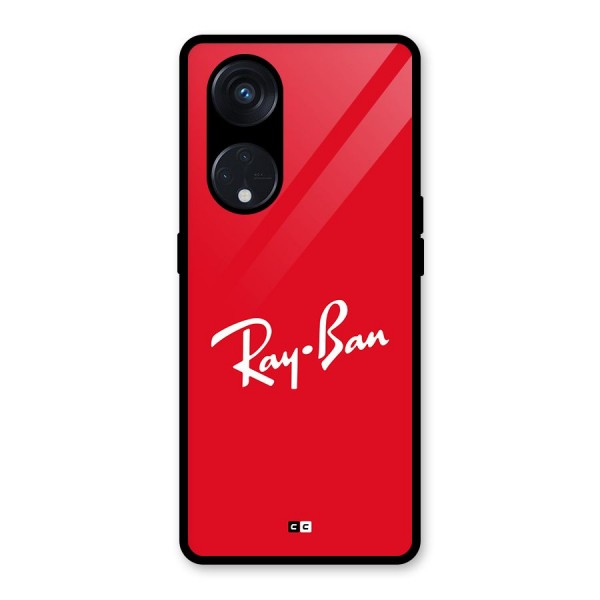 Luxury Red Glass Back Case for Reno8 T 5G