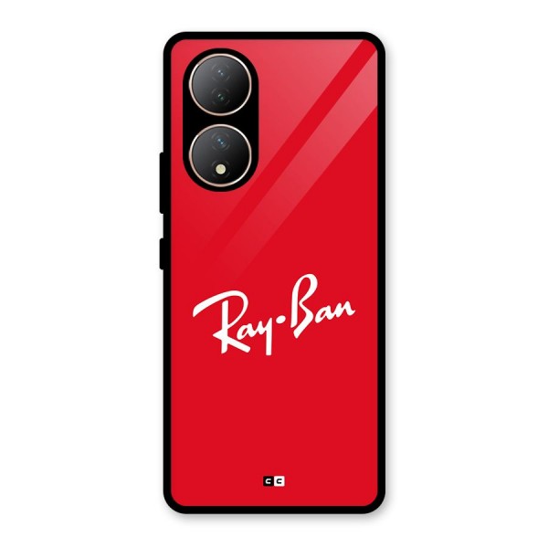 Luxury Red Glass Back Case for Vivo T2