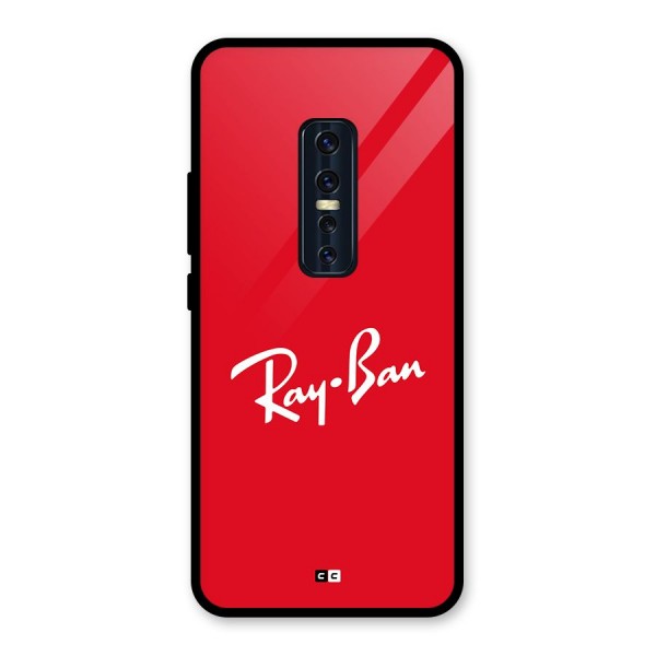 Luxury Red Glass Back Case for Vivo V17 Pro