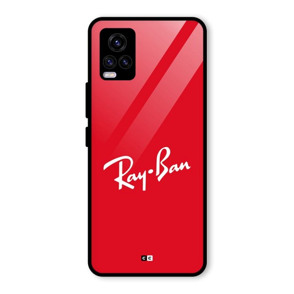 Luxury Red Glass Back Case for Vivo V20