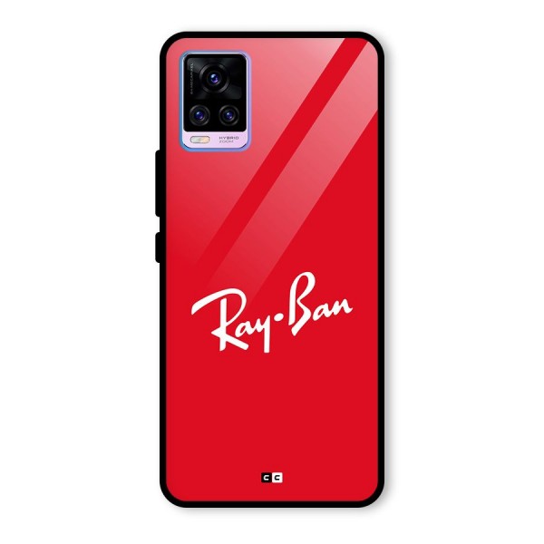 Luxury Red Glass Back Case for Vivo V20 Pro