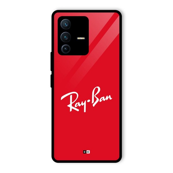 Luxury Red Glass Back Case for Vivo V23 Pro