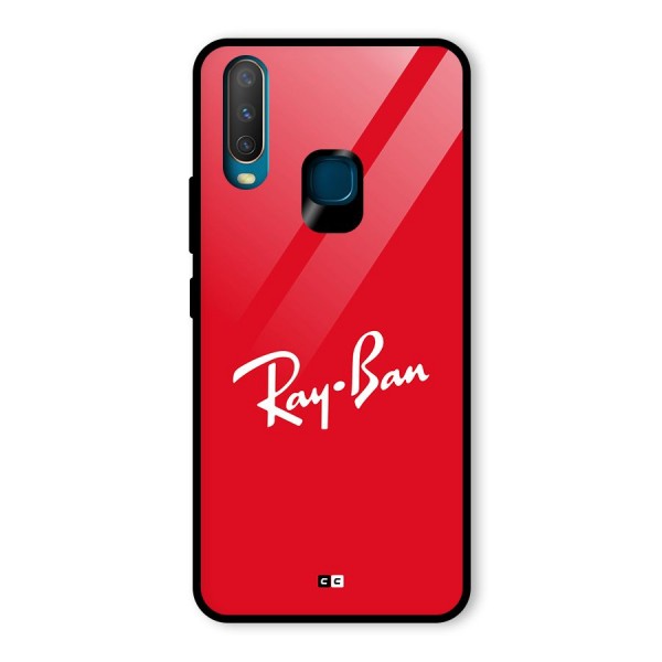 Luxury Red Glass Back Case for Vivo Y17