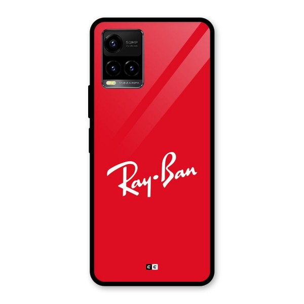 Luxury Red Glass Back Case for Vivo Y21 2021