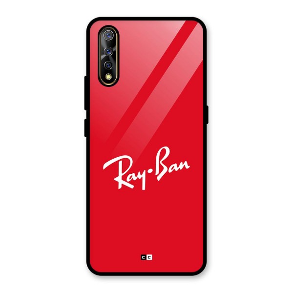 Luxury Red Glass Back Case for Vivo Z1x