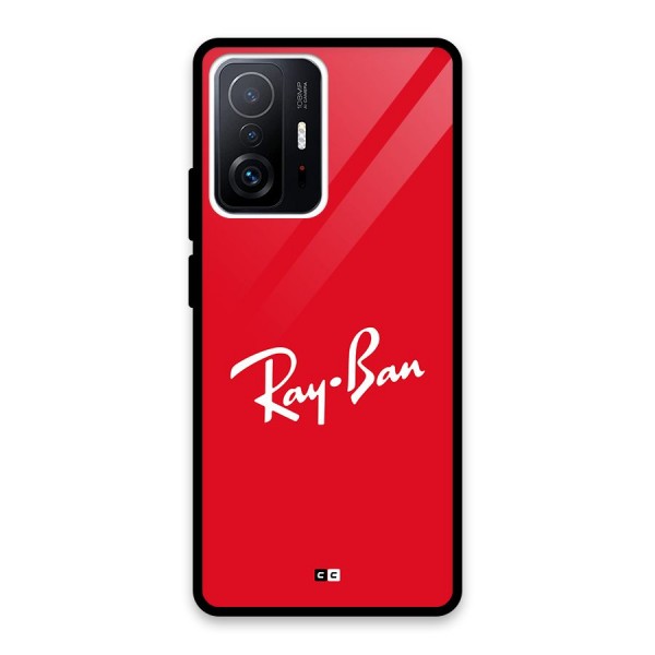 Luxury Red Glass Back Case for Xiaomi 11T Pro