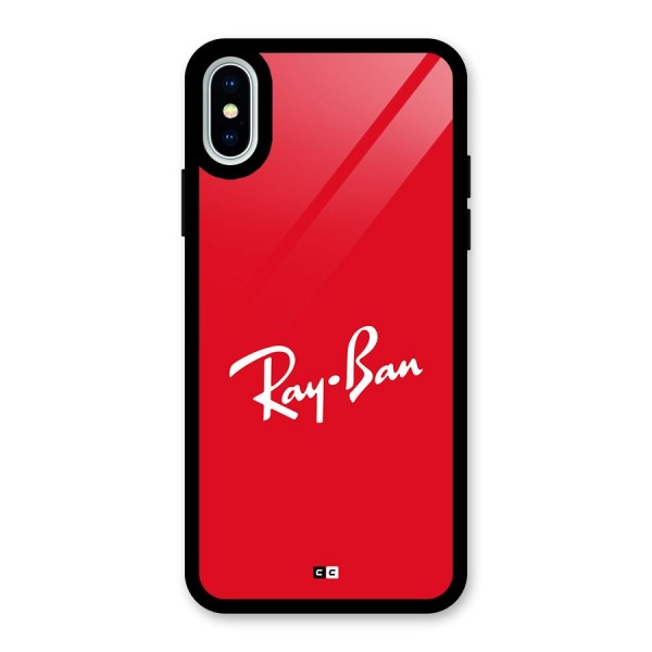 Luxury Red Glass Back Case for iPhone X