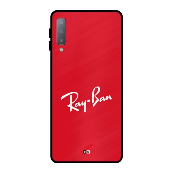 Luxury Red Metal Back Case for Galaxy A7 (2018)