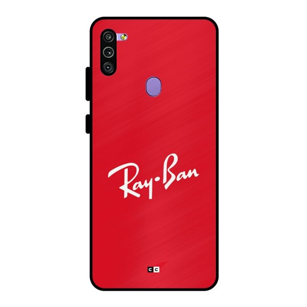 Luxury Red Metal Back Case for Galaxy M11