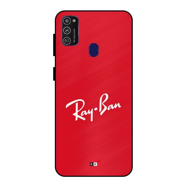 Luxury Red Metal Back Case for Galaxy M21