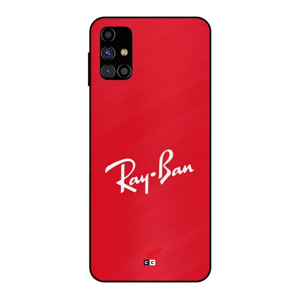 Luxury Red Metal Back Case for Galaxy M31s