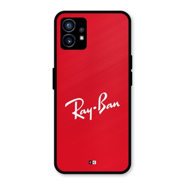 Luxury Red Metal Back Case for Nothing Phone 1