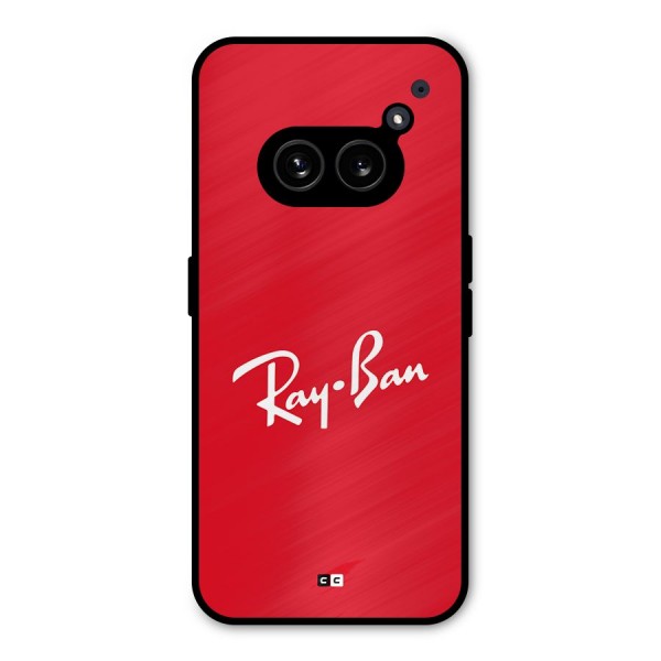 Luxury Red Metal Back Case for Nothing Phone 2a Plus