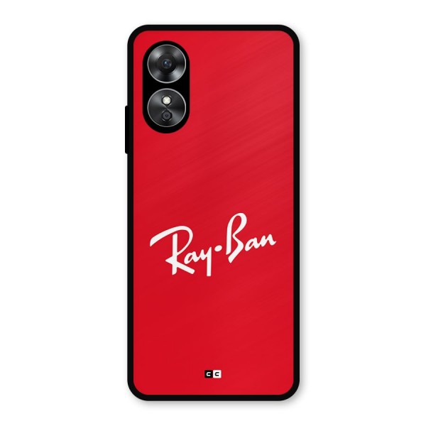 Luxury Red Metal Back Case for Oppo A17