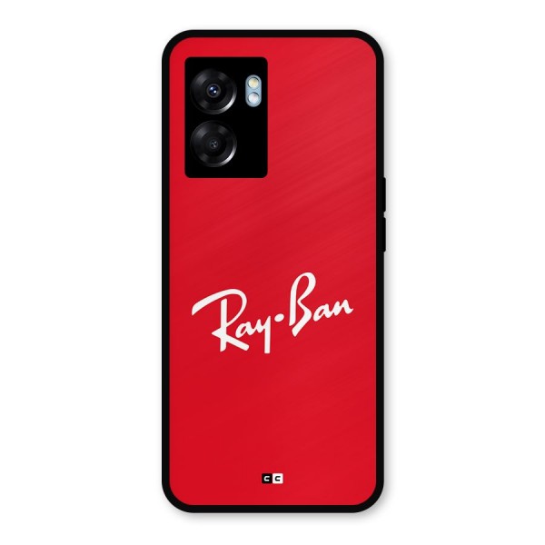 Luxury Red Metal Back Case for Oppo K10 (5G)