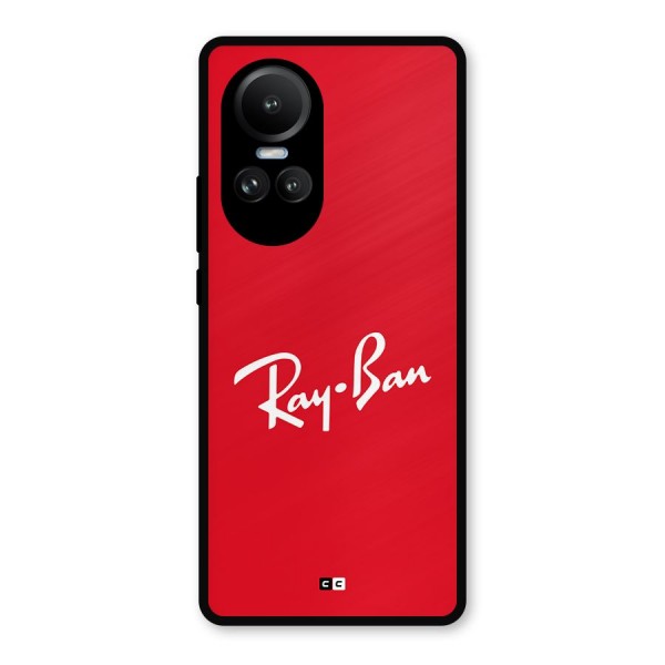 Luxury Red Metal Back Case for Oppo Reno10