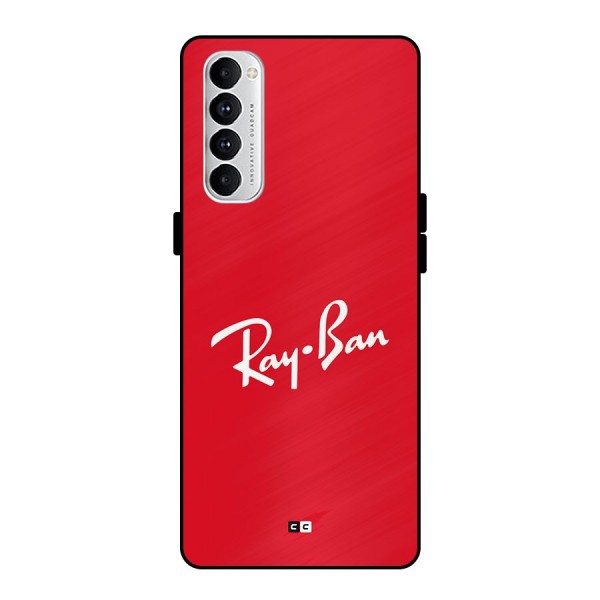 Luxury Red Metal Back Case for Oppo Reno4 Pro