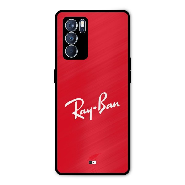 Luxury Red Metal Back Case for Oppo Reno6 Pro 5G