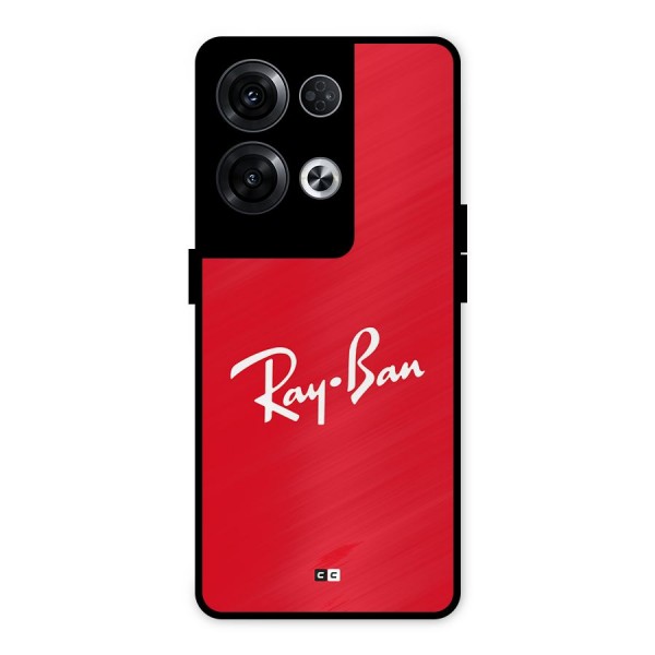 Luxury Red Metal Back Case for Oppo Reno8 Pro 5G