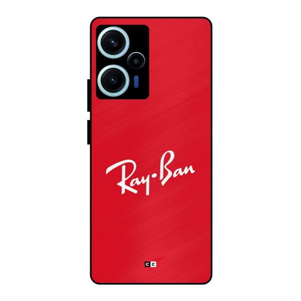 Luxury Red Metal Back Case for Poco F5