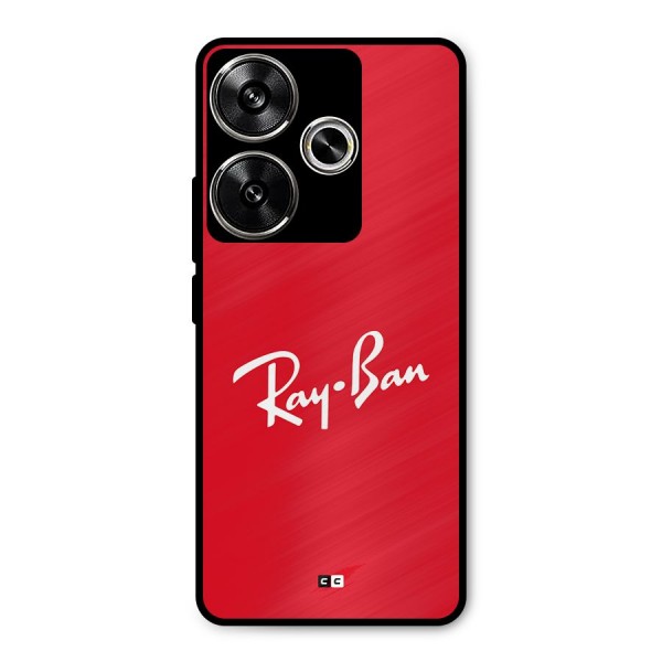 Luxury Red Metal Back Case for Poco F6