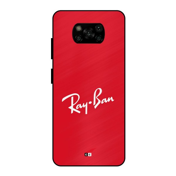 Luxury Red Metal Back Case for Poco X3