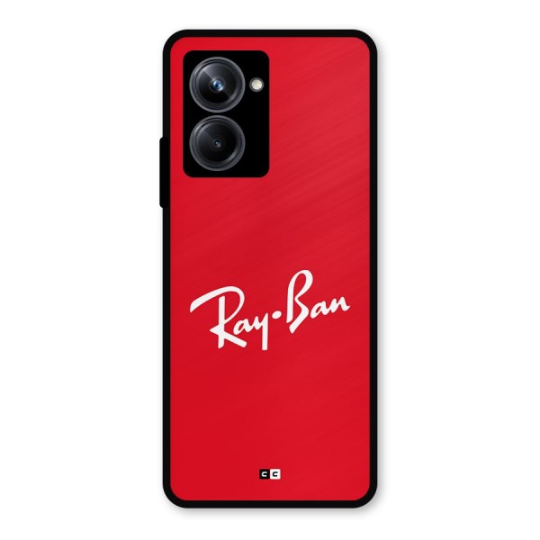 Luxury Red Metal Back Case for Realme 10 Pro