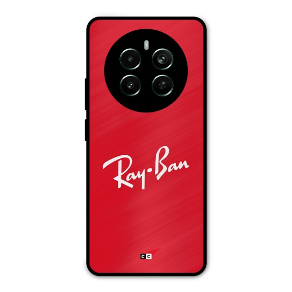 Luxury Red Metal Back Case for Realme 12 Pro Plus