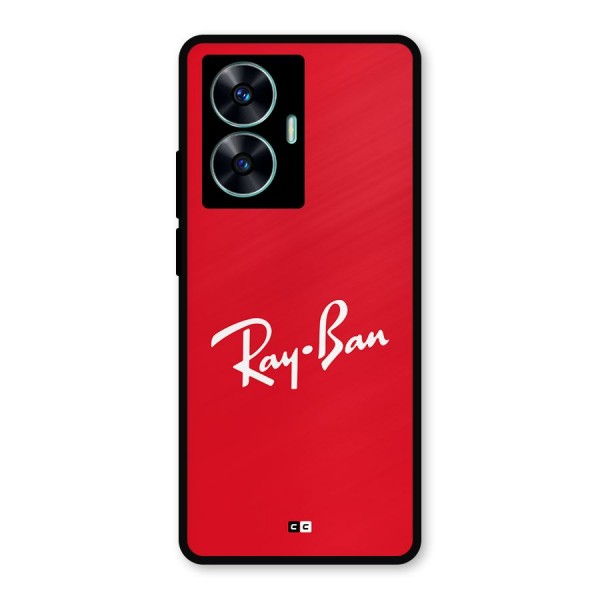 Luxury Red Metal Back Case for Realme C55