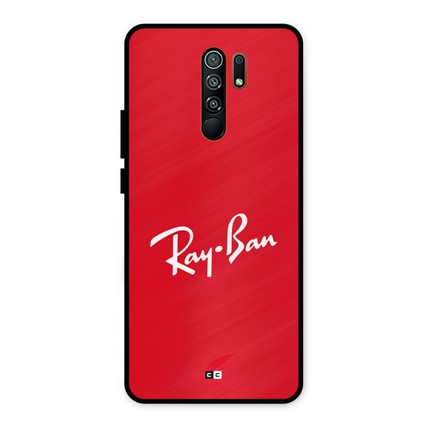 Luxury Red Metal Back Case for Redmi 9 Prime