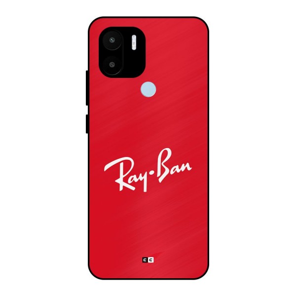 Luxury Red Metal Back Case for Redmi A1 Plus