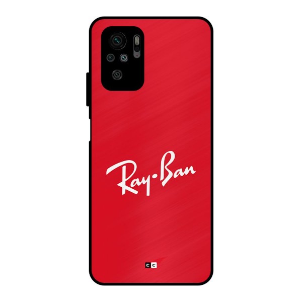 Luxury Red Metal Back Case for Redmi Note 10