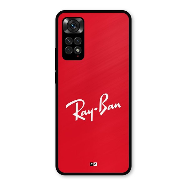 Luxury Red Metal Back Case for Redmi Note 11