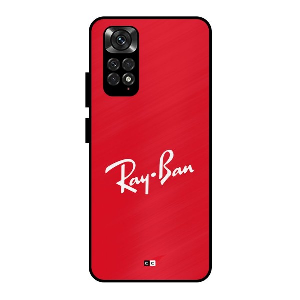 Luxury Red Metal Back Case for Redmi Note 11 Pro